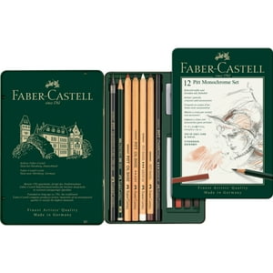 Faber Castell - Juego Lápices Pitt Monochrome Est. Faber-Castell X12 Und.