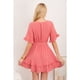 thumbnail image 3 of Vestido Corto Mujer Manga Corta Escalonado Casual Eventos 3369, 3 of 3