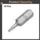 thumbnail image 3 of Uxcell 10pcs 1/4" Vástago Hexagonal T8 Cabeza 1" Longitud Punta de Destornillador Torx, 3 of 6