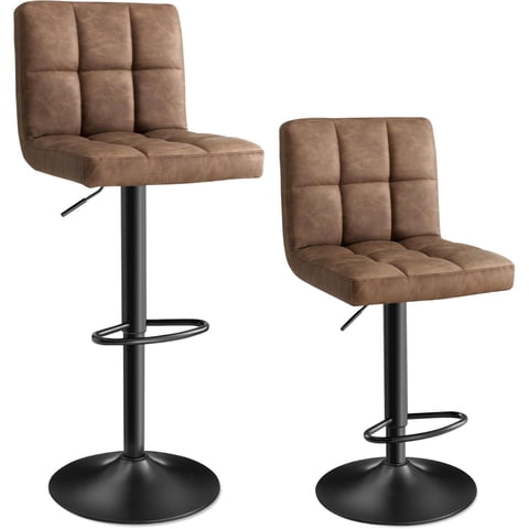 Casa Vinte - Set 2 Taburetes Eco Cuero Café Skien