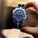 thumbnail image 5 of Correa de Reloj WatchGecko 22 mm Nylon Azul Marino y Blanco, 5 of 9