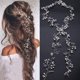 thumbnail image 1 of Diadema nupcial extra larga con cuentas de cristal y perlas en oro rosa y plata, accesorio para el cabello de novia, diadema, joyería para el cabello, accesorios para el cabello (dorado), 1 of 6