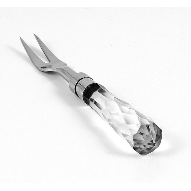 Juego de cubiertos con tenedores Barski de 14,5 cm, acero inoxidable y cristal, 4 piezas