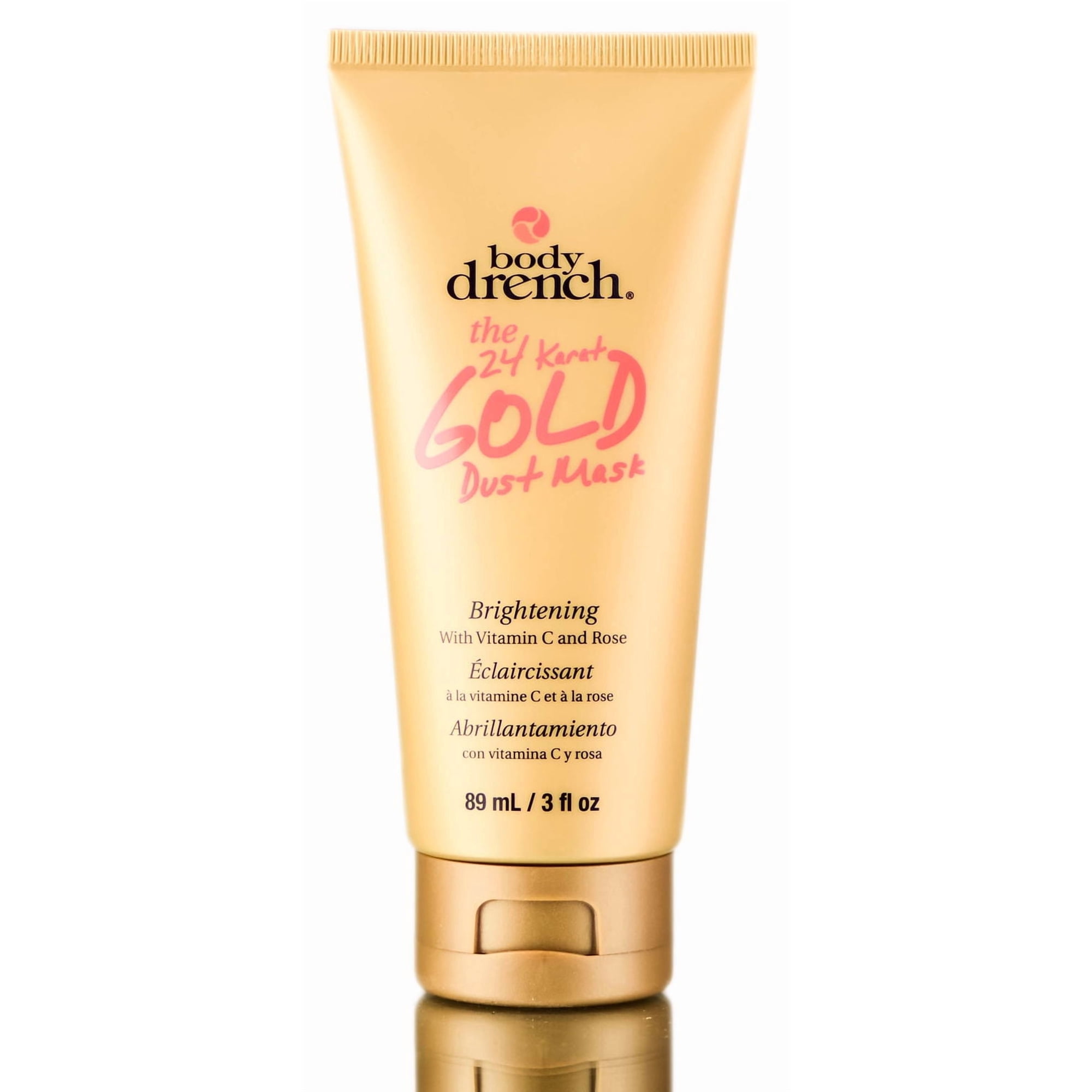 Body Drench - Mascarilla Facial Corporal Empapada En Polvo De Oro De 24 Quilates Con Vitamina C, 90 Ml