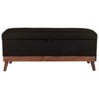 Máxima Design - Banqueta Con Baúl Incy Negro Delta 120X40X50 Cm