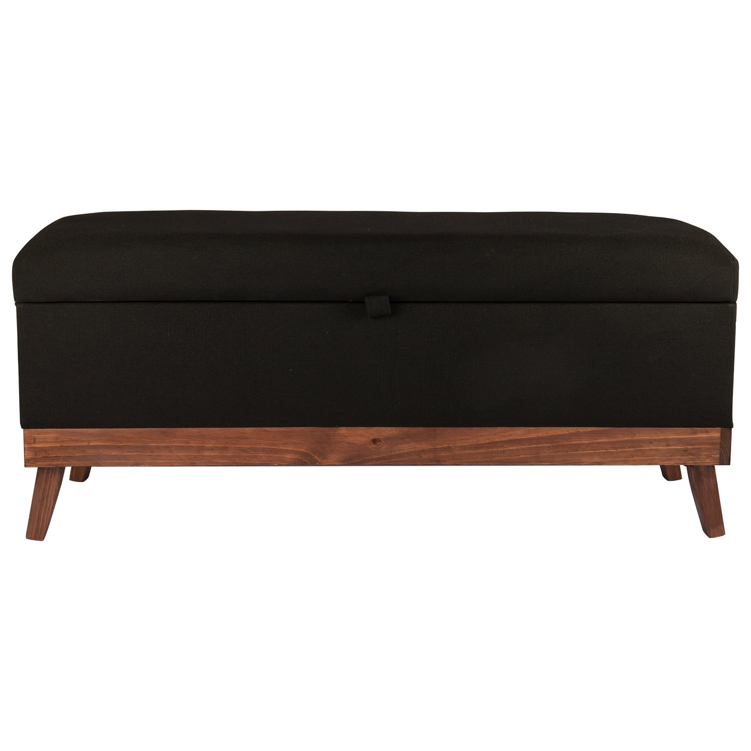 Máxima Design - Banqueta Con Baúl Incy Negro Delta 120x40x50 Cm