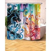 Mylhogar - Cortina De Baño Tela Género + Forro Impermeable