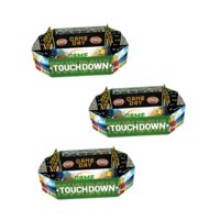 Magideal - 3X Servicio De Bandejas Bandejas Bandejas Estadio Estadio Sugio De Fútbol Suministros De La Fiesta De Fútbol Placas Bandejas Para Chips Para Mesa De Estilo B