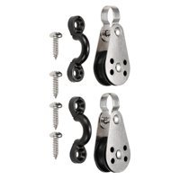 Magideal - Kit De Ojos De Almohadilla De Kayak De Material Acero Inoxidable 2 Bloques De Polea Con Tornillos De Aparejo De Cubierta Piezas De Accesorios Engranaje
