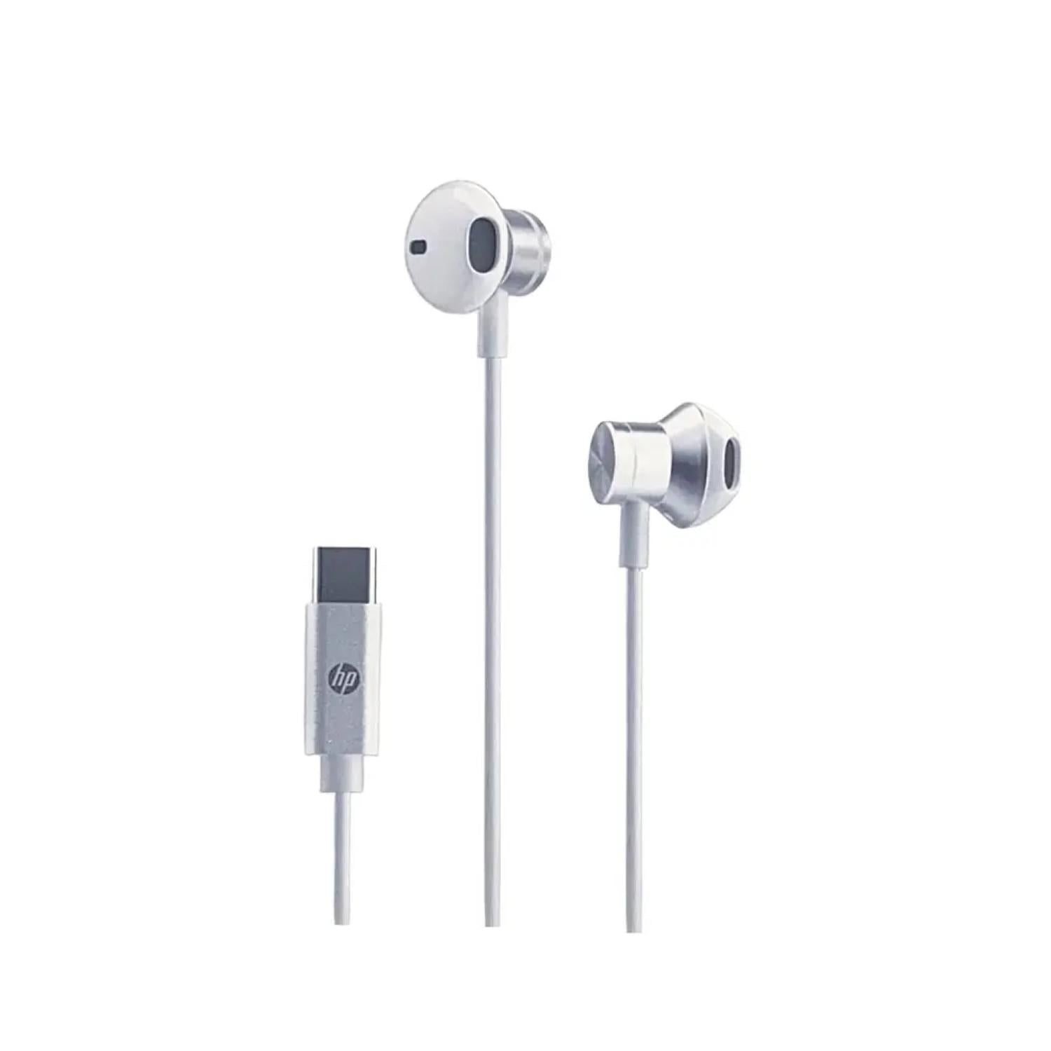 Hp - Audifonos Alambricos Manos Libres Usb C Blanco Dhh-1126