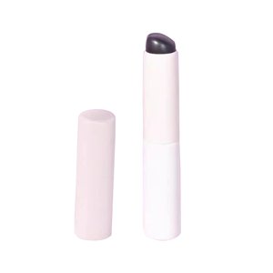Ioensy - Pincel De Labios De Silicona Con Tubo De Aluminio, Pincel De Maquillaje De Labios En Ángulo Para Niñas, Color Blanco