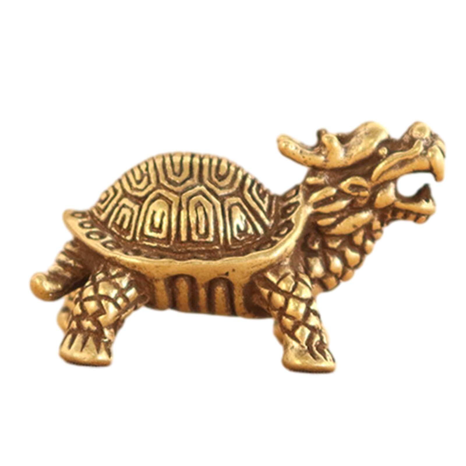 Magideal - Estatua De Tortuga Dragón De Té Para Estantería, Escritorio, Oficina, Llavero, Colgante, Figuras En Miniatura Para El Hogar, La Oficina, La Mesa De Té