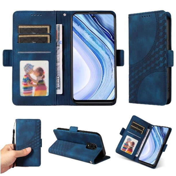 Carcasa FOXDOCK Xiaomi Redmi Note 9 Pro 4G de cuero PU, diseño acolchado clásico, protección contra caídas y rayones