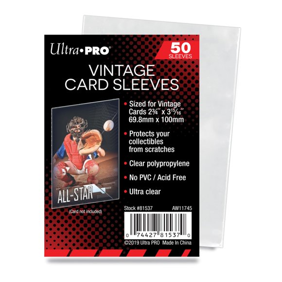 Funda para cartas Ultra Pro 69 x 100 mm 50 uds Transparente