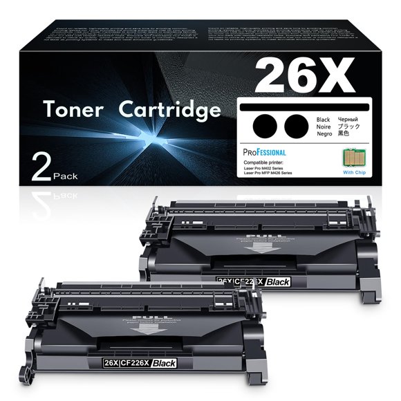 Cartucho de tóner SANAIF 26X CF226X negro de alto rendimiento, paquete de 2