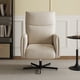 thumbnail image 1 of Power Swivel Recliner Chair, Electric Reclining with USB & Type-C Charging, 360° Swivel Velvet Upholstered Accent Chair, for Home Office & Living Room, Easy Assembly,Beige, 1 of 3