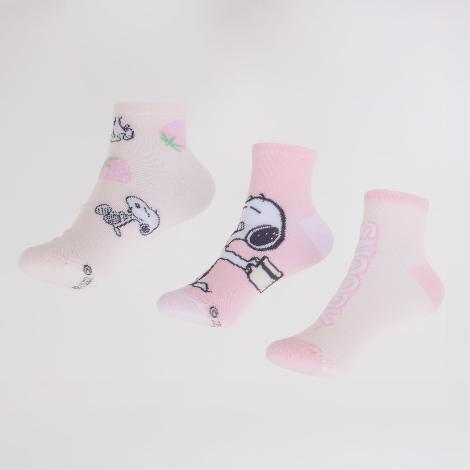 Tripack Calcetín Mujer Rosado Sweet Snoopy