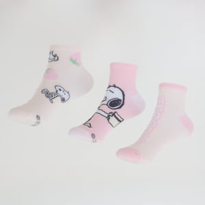 Tripack Calcetín Mujer Rosado Sweet Snoopy