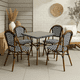 thumbnail image 3 of Comedor de una Mesa + 4 Sillas Parisinas - Blanco y Negro, 3 of 9