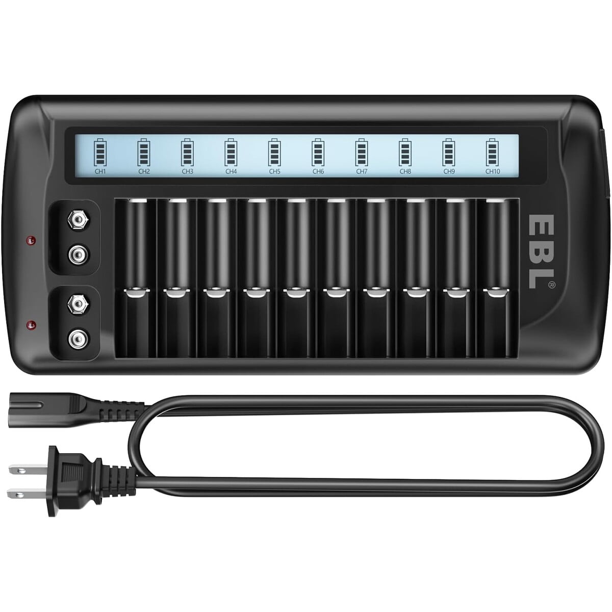 Cargador Ebl 12 Bahaas Lcd Pilas Aa Aaa 9v Recargables