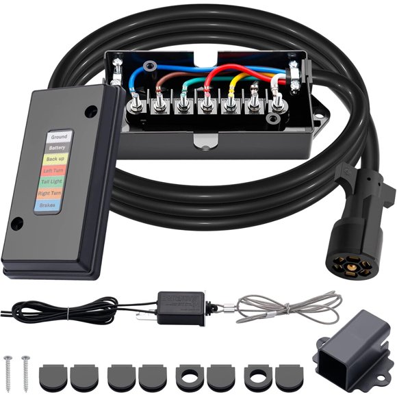 Kit de cableado para remolque CheeMuii de 7 vías con caja de conexiones