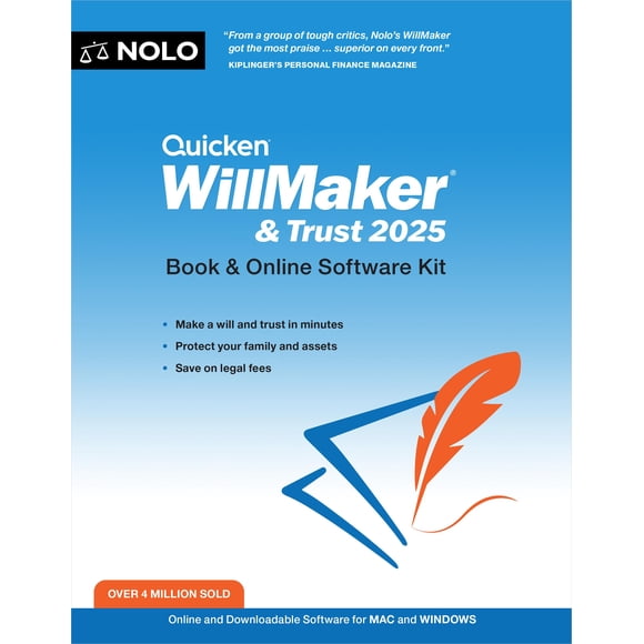 Kit de Libro y Software en línea NOLO Quicken WillMaker & Trust 2025