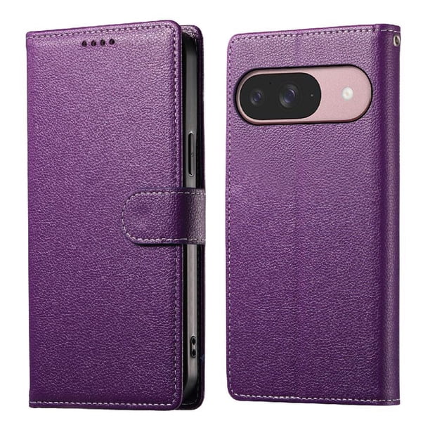 Funda para FOXDOCK Google Pixel 9 Pro– Cuero Premium, 3 ranuras para tarjetas, Protección contra impactos