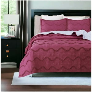 Top Lucky - Cubrecama Bordado Premiun King Fucsia