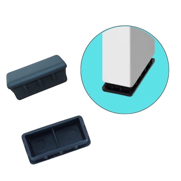 Regaton Plástico Rectangular negro 20x40 mm - 100 unidades