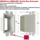 thumbnail image 2 of Extensor de caja para tomacorriente iMBAPrice BE1 de 1,5 pulgadas, blanco, 2 of 9