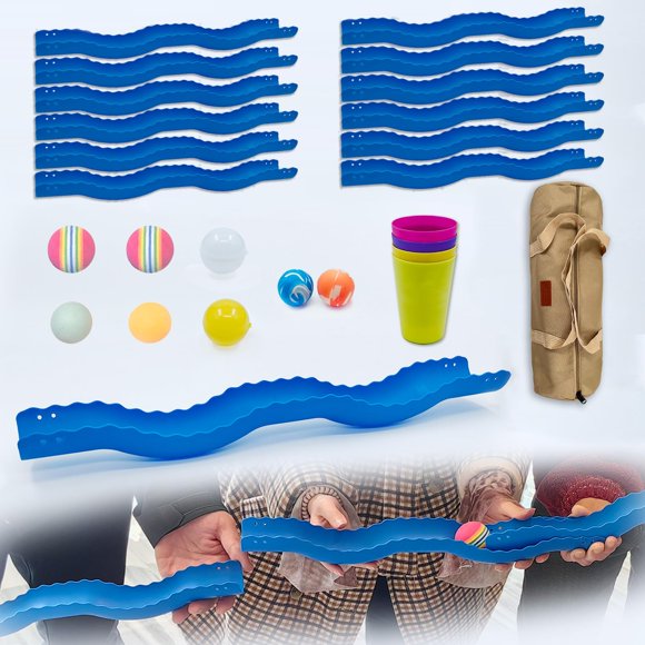 Set de juego de team building Juglok Half Pipe con pelotas y copas