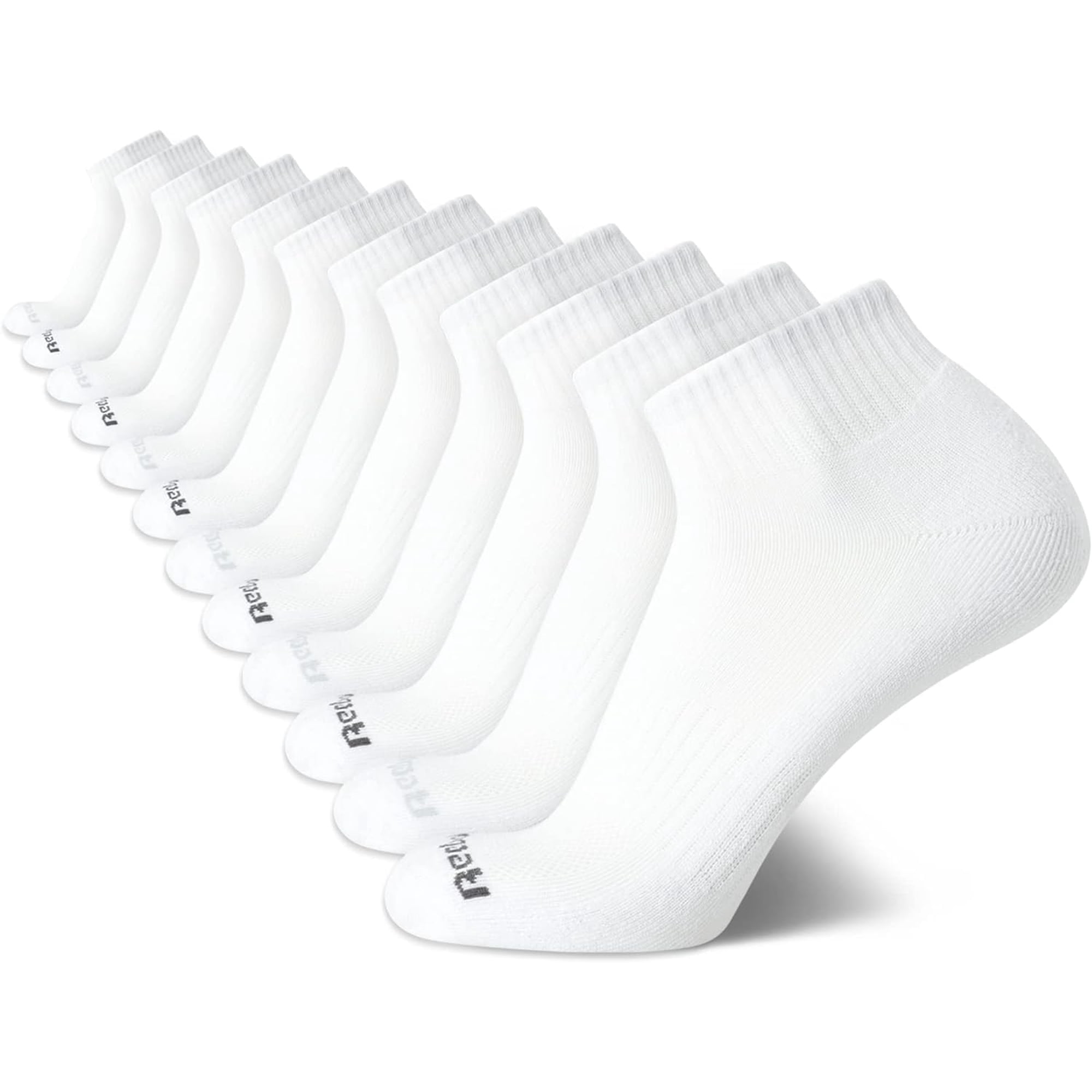 Reebok - Pack De 12 Calcetines Quarter Performance Para Hombre Color Blanco