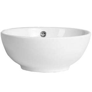 Domsa - Lavamanos Sobreponer Redondo Blanco 38X38X15 Cm