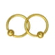 thumbnail image 2 of 1 Pares De Anillo De Aro De Cuentas Cautivas De Labio Tragus De Nariz De Acero Inoxidable Dorado, 2 of 3