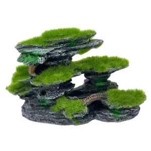 Magideal - Acuario Decoración Rocalla Ornamento Resina Puente Cueva Decorativa Paisaje Artificial Para Peceras Jardín Tanque Reptiles Apto Para Acuario Jardín Mi Jardincito Rocoso