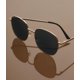 thumbnail image 3 of Gafas de sol QUAY Jezabell polarizadas doradas sobredimensionadas, 3 of 3