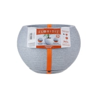 Floridis - Macetero Gris Claro Florencia 24 Cm Alto Con Plato