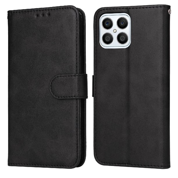Funda Billetera para Honor X8 con Porta Tarjetas y Soporte Ajustable Negro