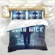 thumbnail image 5 of Wick de John Conjunto de sábanas temático, trío de piezas, cómodo y amigable con la piel, diseño único, regalo de decoración para el hogar para familiares, amigos y fans, 90 cm * 190 cm, 5 of 6