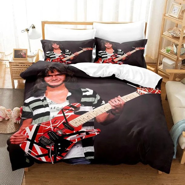Eddie Van Halen Bedding Set Duvet Cover Bed Set Quilt Cover Pillowcase Comforter Boys Adult