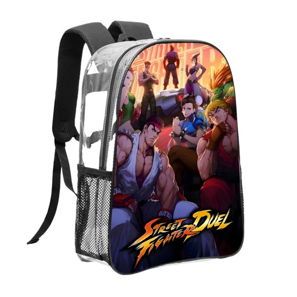 Mochila Desmarcar Street Fighter Transparente 31x43 cm