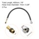 thumbnail image 2 of Conector de línea de suministro de grifo de 16" Uxcell, G1/2 Hembra x M10 Macho Trenzado de Acero Inoxidable 304 Manguera de Suministro de Agua, paquete de 2, 2 of 7