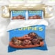 thumbnail image 5 of Pretzel y los Cachorros Conjunto de sábanas temático, trío de piezas, cómodo y amigable con la piel, diseño único, regalo de decoración para el hogar para familiares, amigos y fans,140cm *210cm, 5 of 6