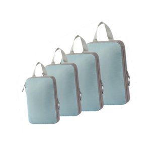 Magideal - 4 Bolsas De Almacenamiento De Compresión, Bolsas De Embalaje De Viaje, Organizadores De Embalaje De Equipaje Reutilizables Para Uso Diario, Viajes De Azul