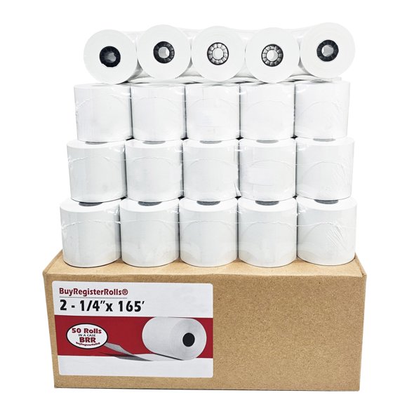 Papel térmico BuyRegisterRolls 57 mm x 50 m 50 rollos