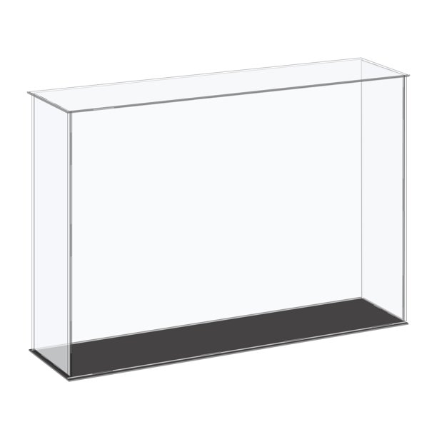 Uxcell Caja de Exhibición de Acrílico Caja de Plástico Cubo Caja de Almacenamiento Transparente Pequeña Montaje a Prueba de Polvo Vitrina 16.1x4.3x12" para Artículos de Colección