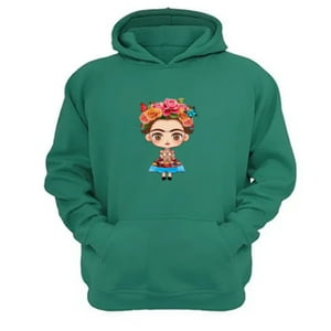 Genérico - Poleron Canguro Frida Verde Aguamarina Talla Xs Unisex