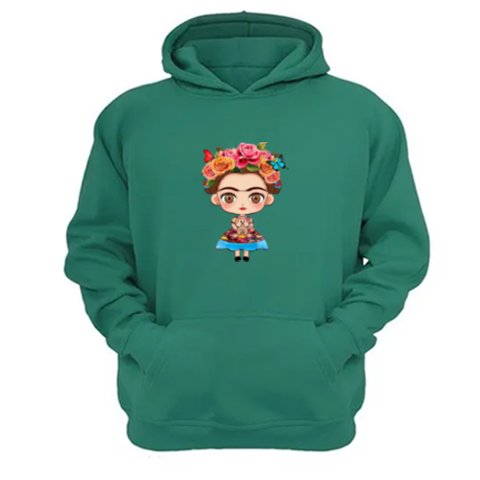 Genérico - Polerón Canguro Frida Verde Aguamarina Talla S Unisex