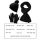 thumbnail image 2 of Conjunto de tres piezas de gorro, bufanda y guantes, cálido y aislante, gorro de punto grueso., 2 of 6