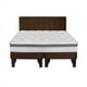 thumbnail image 1 of Cama Europea Stella 2 Plazas + Respaldo Capitoné Negro Café, 1 of 3